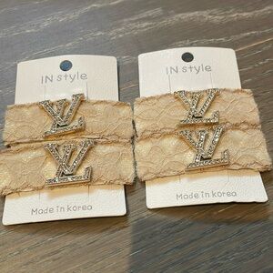 New tan hair accessory set